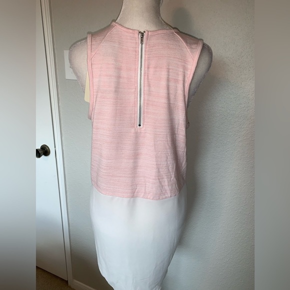 NWT Stitch Fox RD Style Felda Mixed Material Zipper Back Knit Top Size XS Pink - Picture 4 of 5
